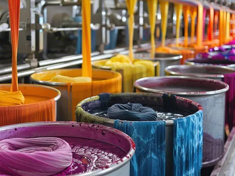 Custom fabric development including dyeing, functional finishes, and lab testing to meet performance requirements.