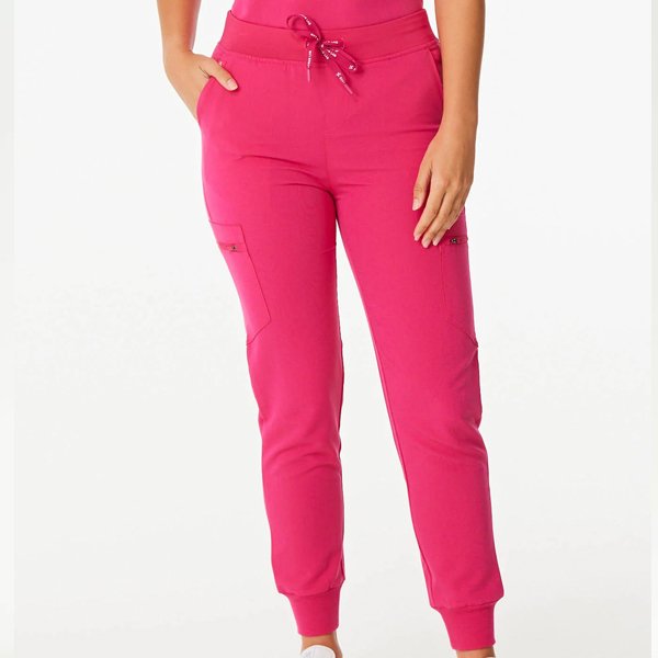 High waisted scrub pants women
