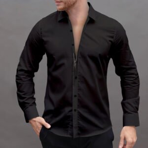 Men’s Dress Shirt with Zipper