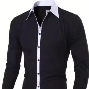 Men's Two-Tone Button-Up Shirt