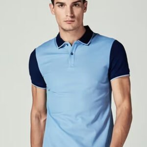 Men's Two-Tone T-Shirts Contrast Collar