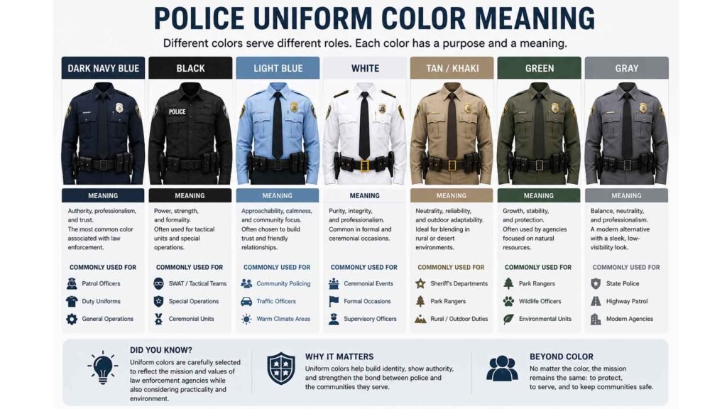 Police uniform color meanings