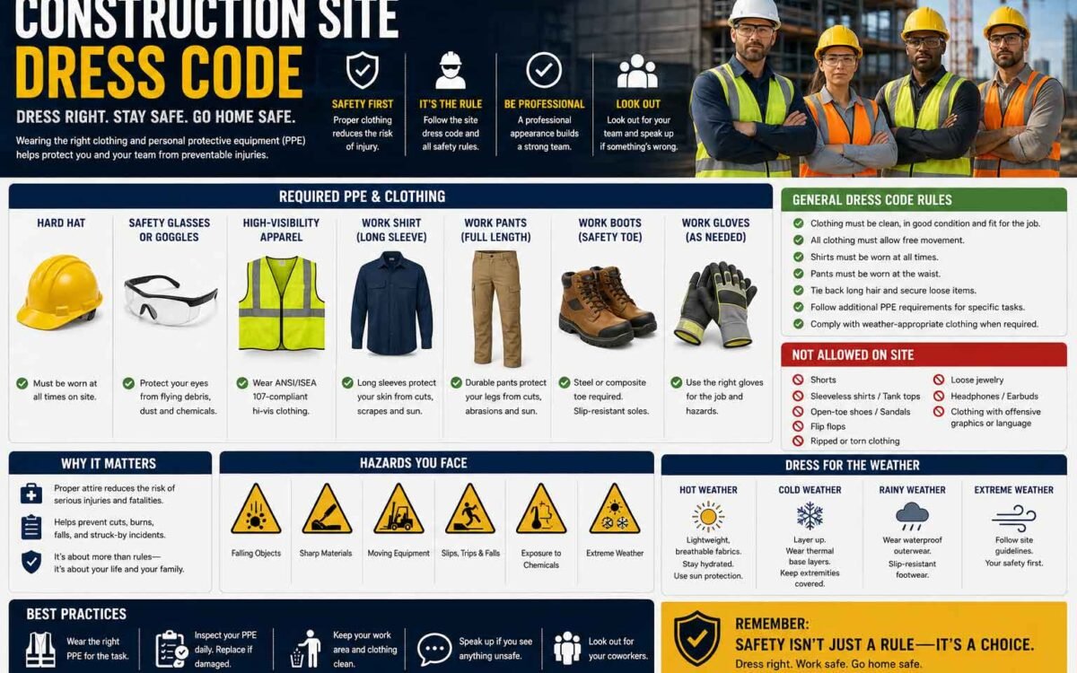 Construction Site Dress Code: The Complete Guide for Employers & Safety Managers