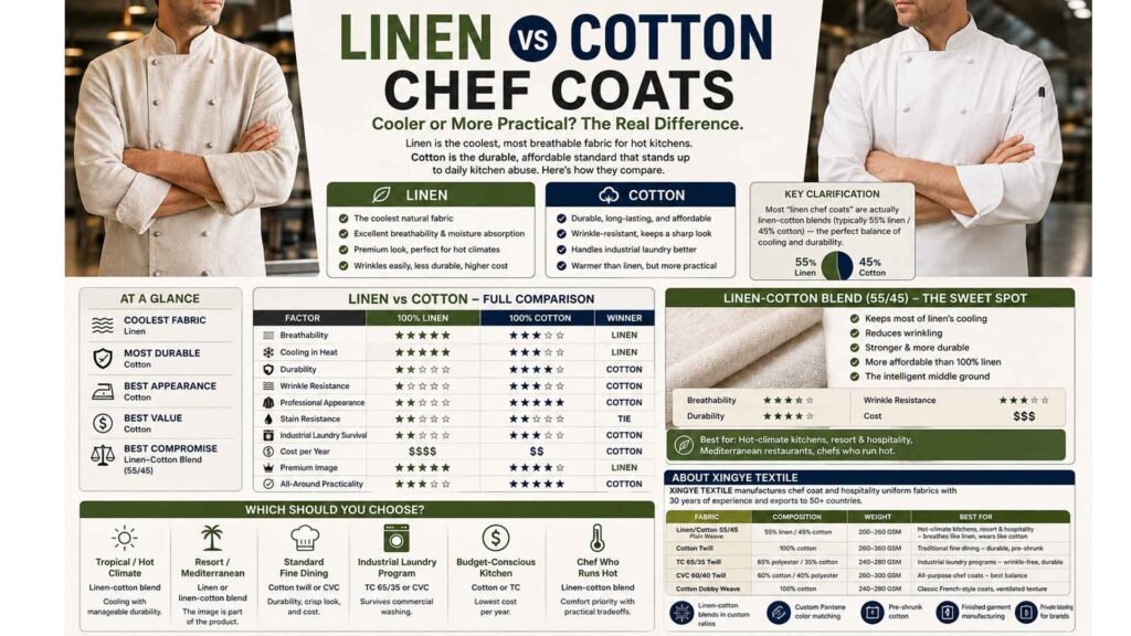 Linen vs Cotton Chef Coats