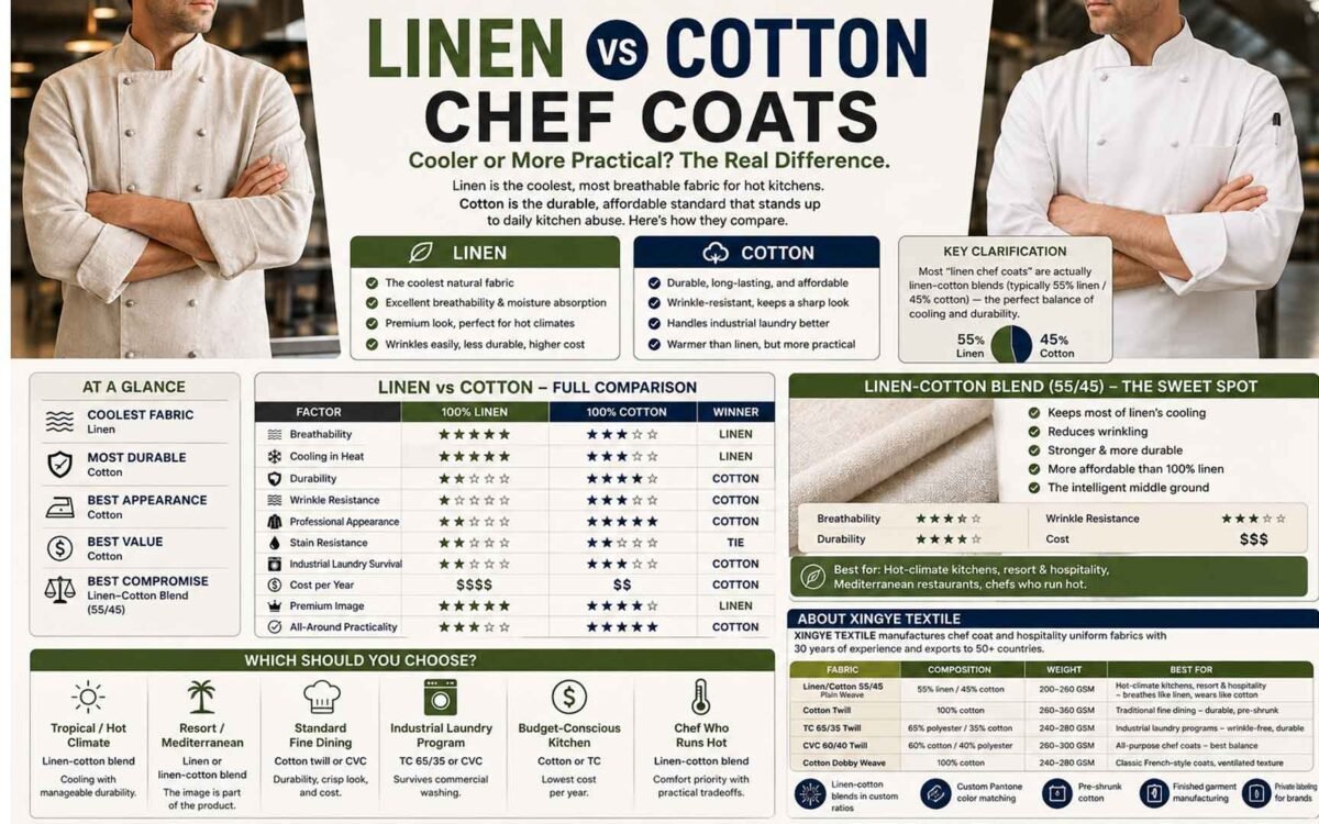 Linen vs Cotton Chef Coats: Which Fabric Is Better for the Kitchen?
