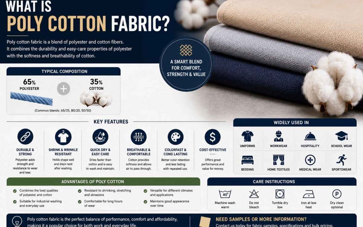 What Is Poly Cotton Fabric? A Complete Guide to Polyester-Cotton Blends