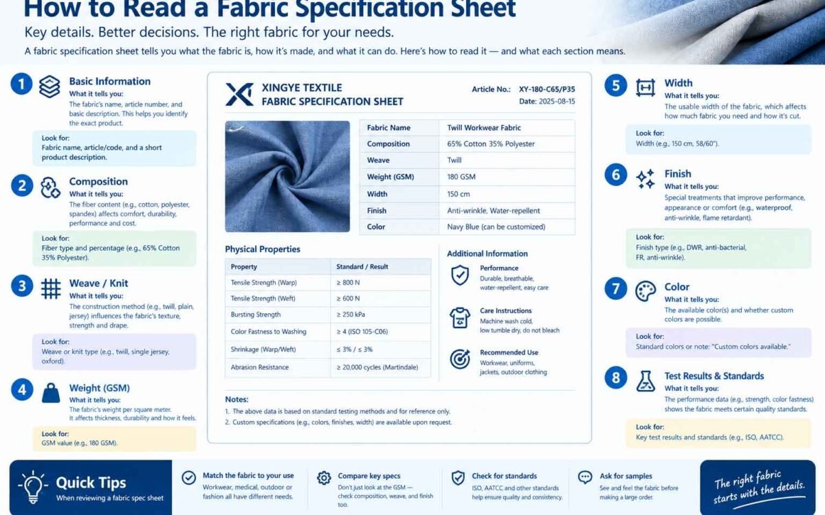 How to Read a Fabric Specification Sheet (Without Missing What Actually Matters)