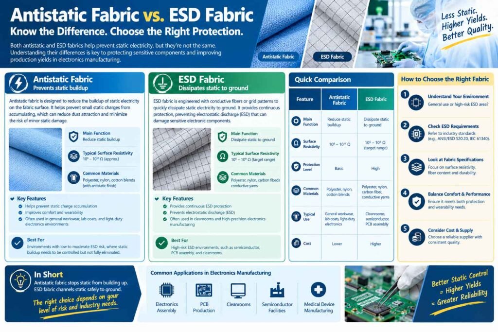 Antistatic Fabric vs ESD Fabric