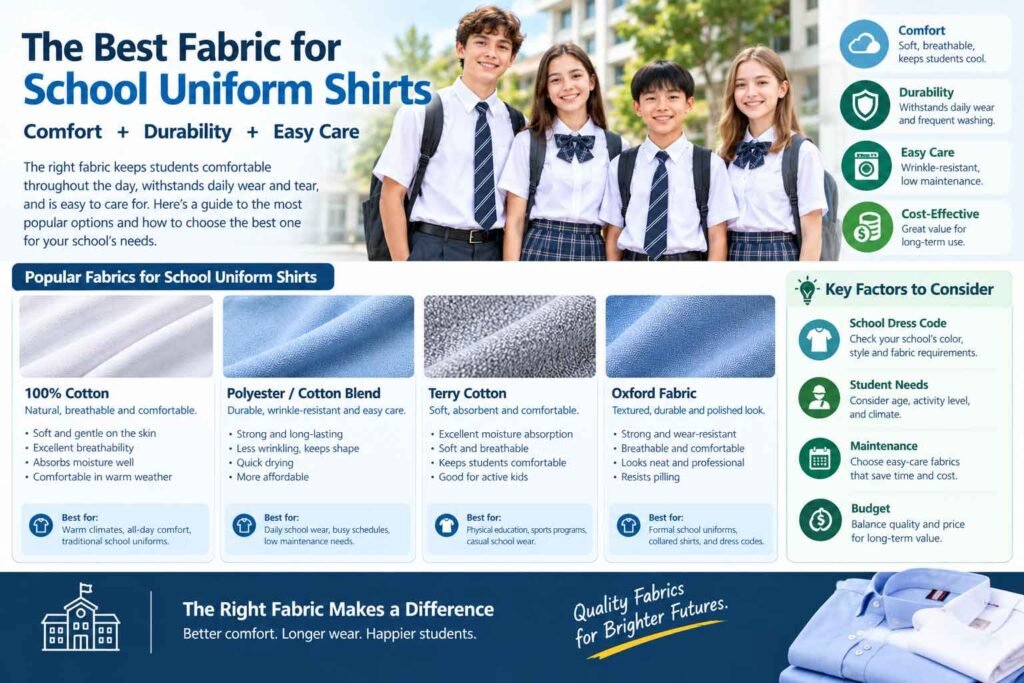 Best Fabric for School Uniform Shirts