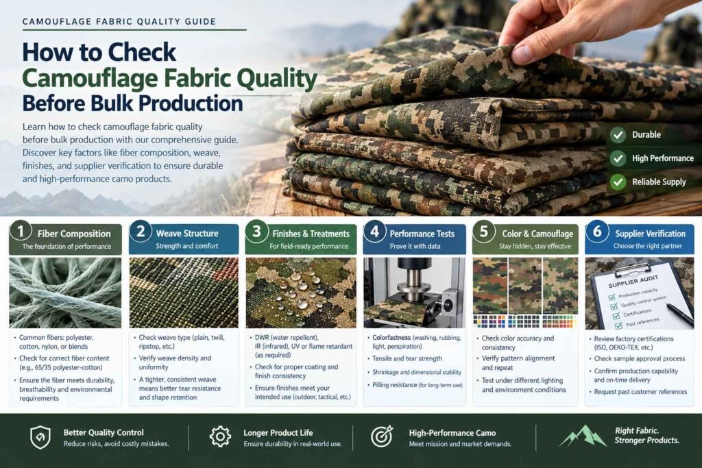 How to Check Camouflage Fabric Quality Before Bulk Production