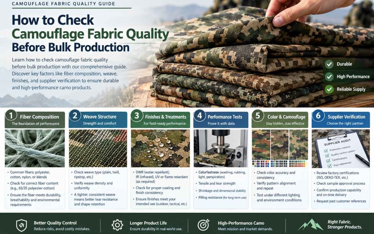 How to Check Camouflage Fabric Quality Before Bulk Production