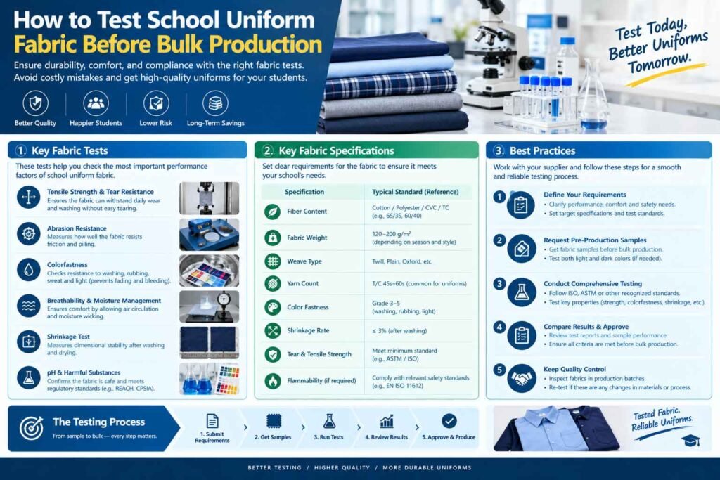 How to Test School Uniform Fabric Before Bulk Production