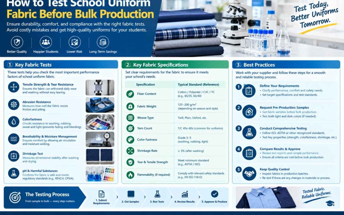 How to Test School Uniform Fabric Before Bulk Production